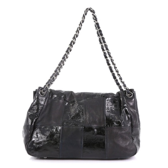 💎 CHANEL 💎 BROOKLYN PATCHWORK HOBO ACCORDION RARE BAG LARGE FLAP LEATHER - Picture 6 of 15